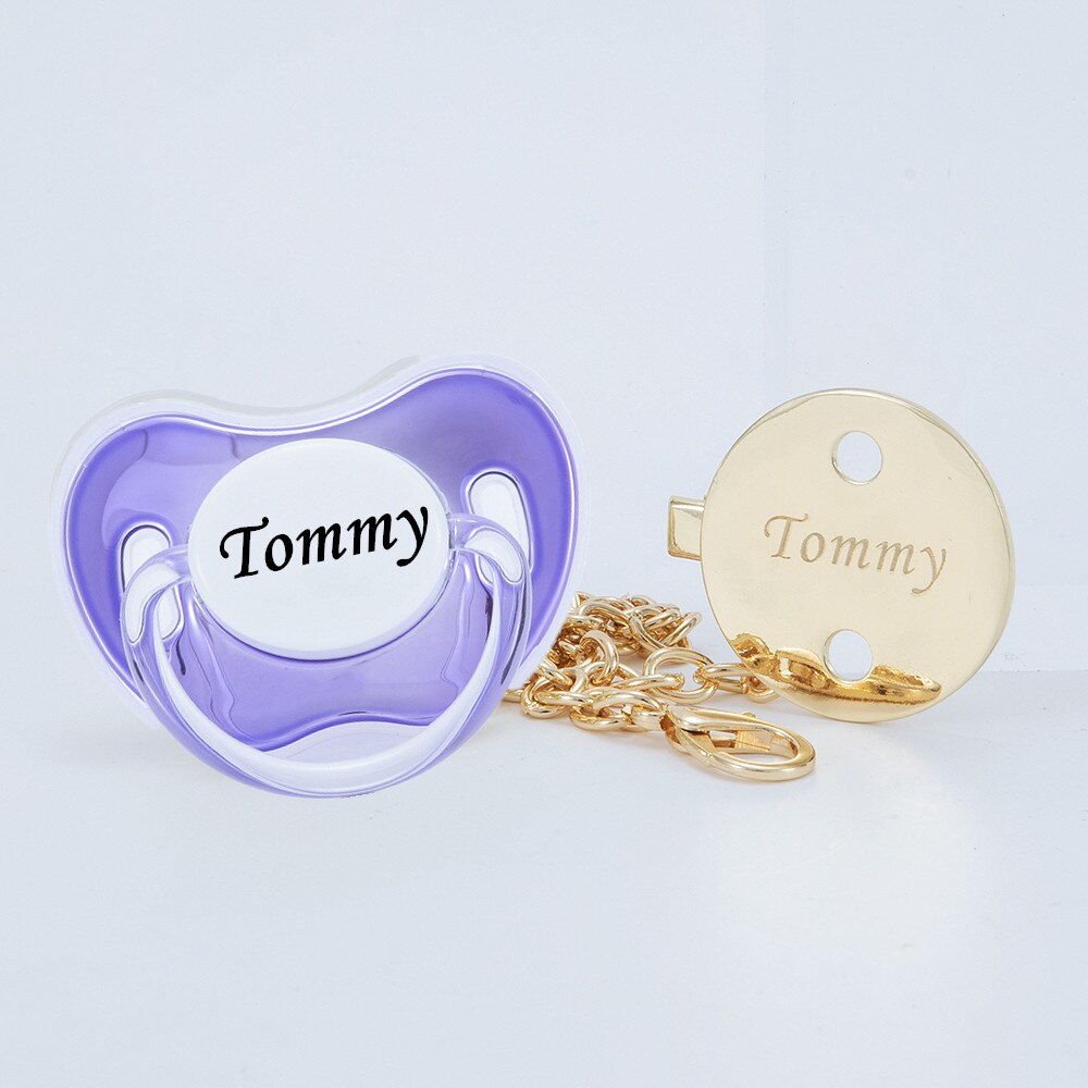 MIYOCAR customd gold bling pacifier and all gold pacifier clip BPA free dummy unique design gift baby shower