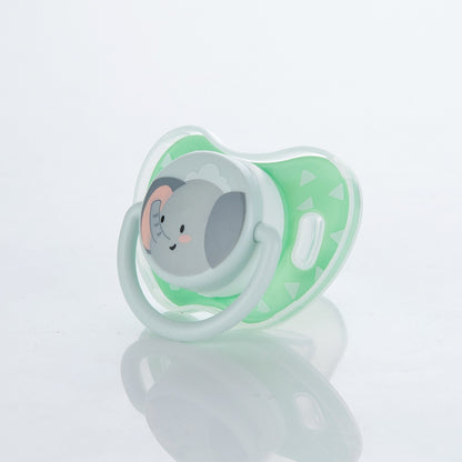 Miyocar Lovely Elephant Baby Pacifiers Bring Replacement Nipple Includes 3 Different Size Silicone Teat for Boy and Girl