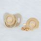 MIYOCAR Bling custom pacifier and clip set gold collection