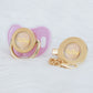 MIYOCAR Bling custom pacifier and clip set gold collection